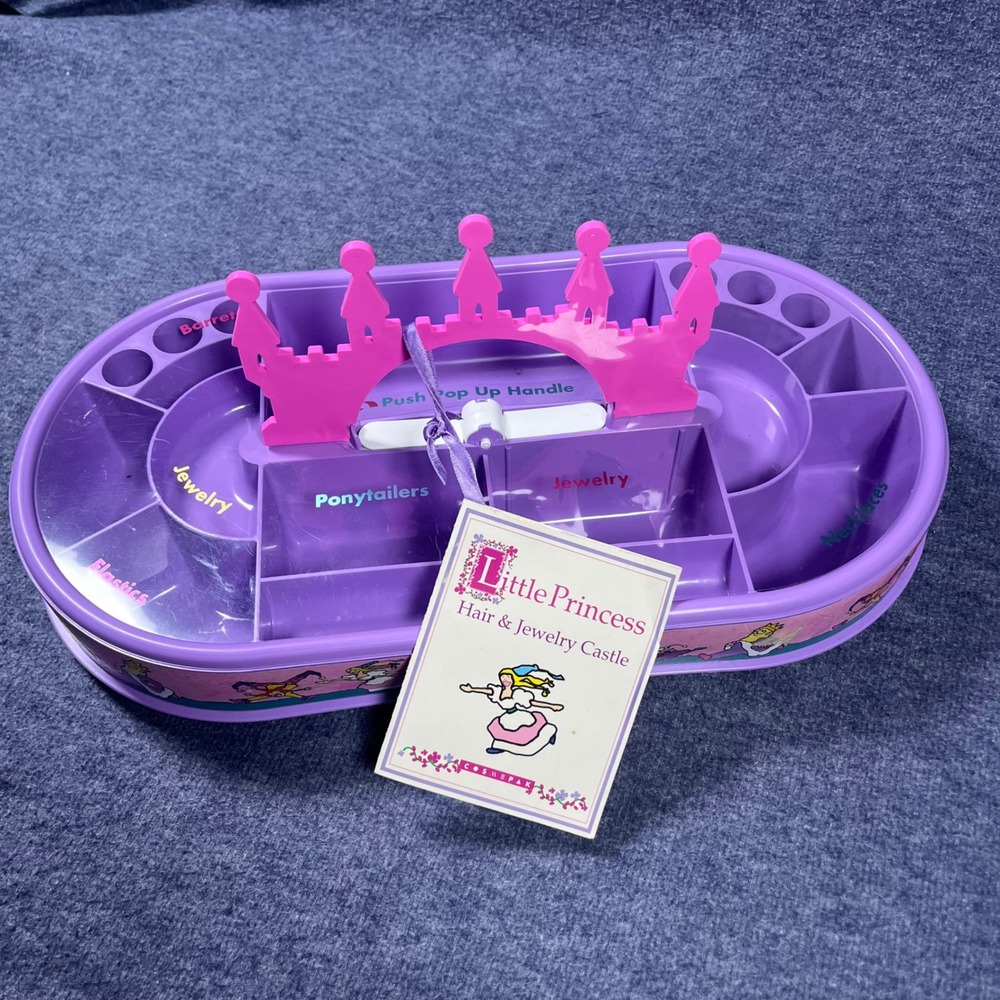 Vintage 1992 Cosmepak Little Princess Hair and Jewelry Castle Organizer Large